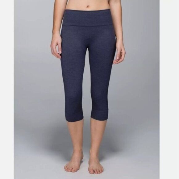 Lululemon Seamlessly Street Crop in Cadet Blue - 6 - Picture 1 of 8